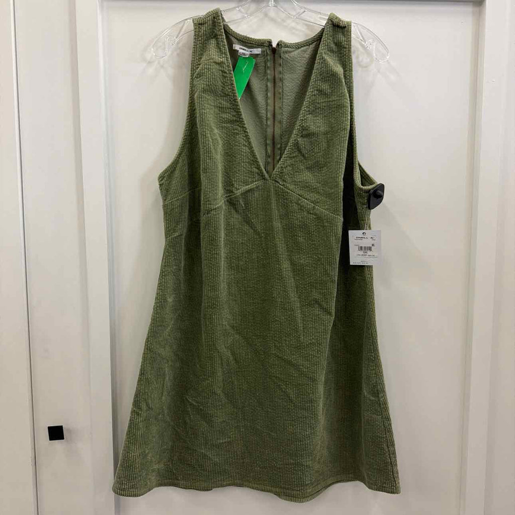 O'Neill Juniors' Poppy Sleeveless Corduroy Mini Dress - Oil Green