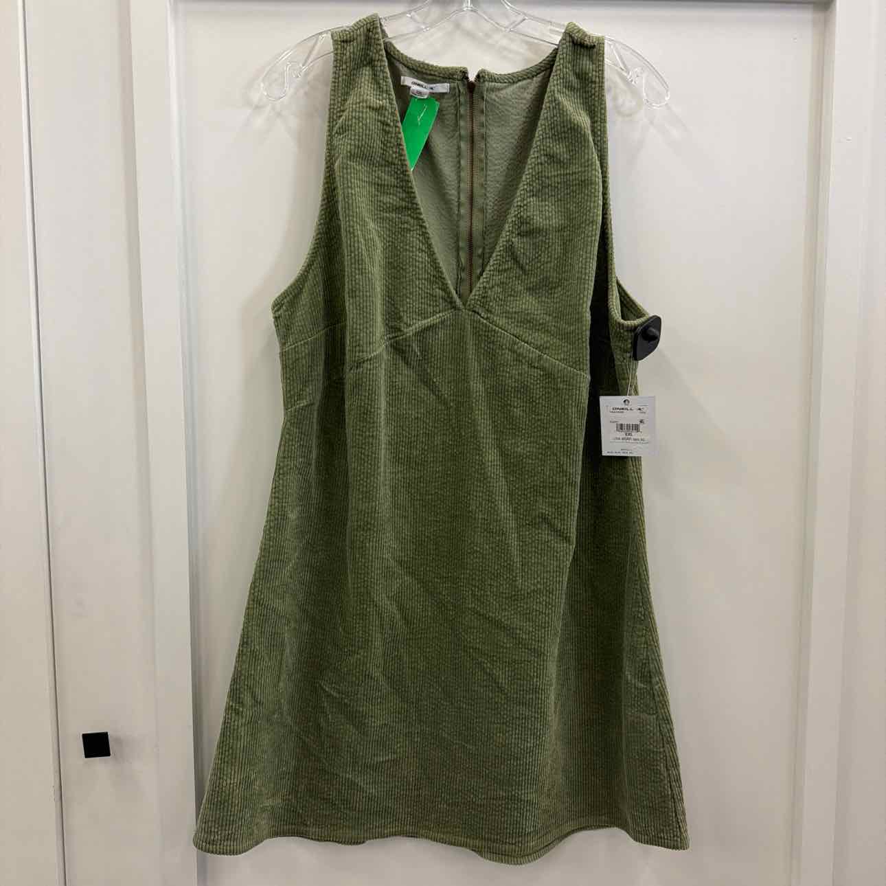 O'Neill Juniors' Poppy Sleeveless Corduroy Mini Dress - Oil Green