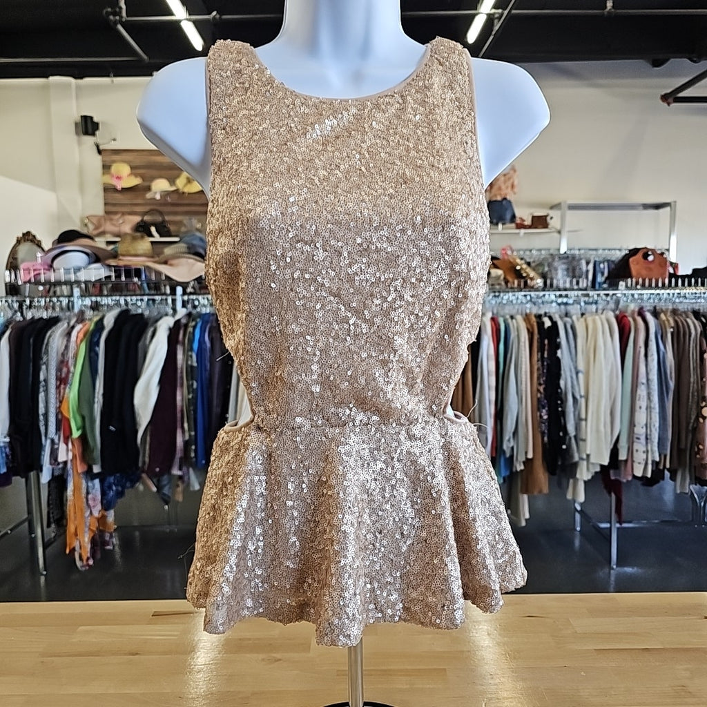 Forever 21 Size M Pink Sequined Tank