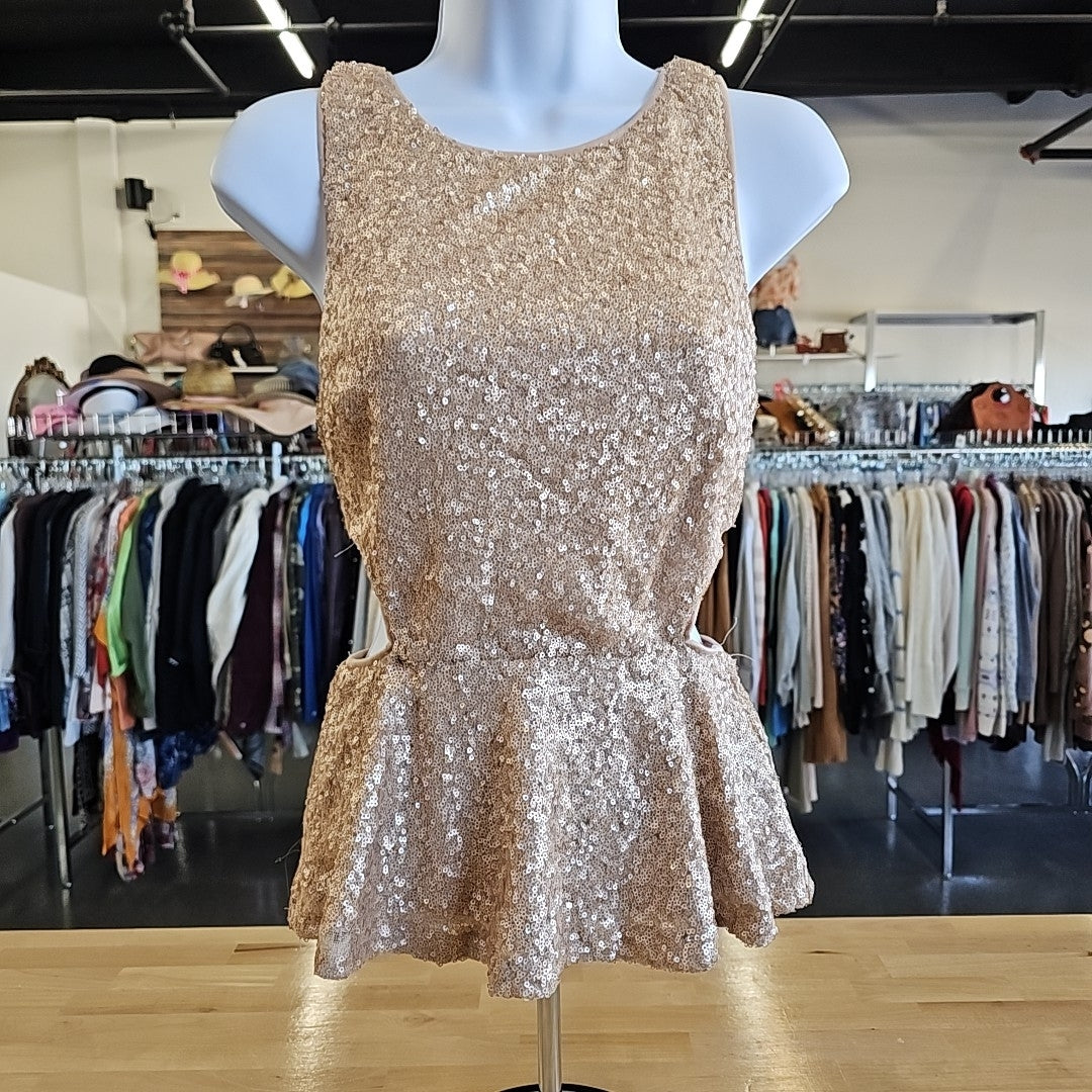 Forever 21 Size M Pink Sequined Tank