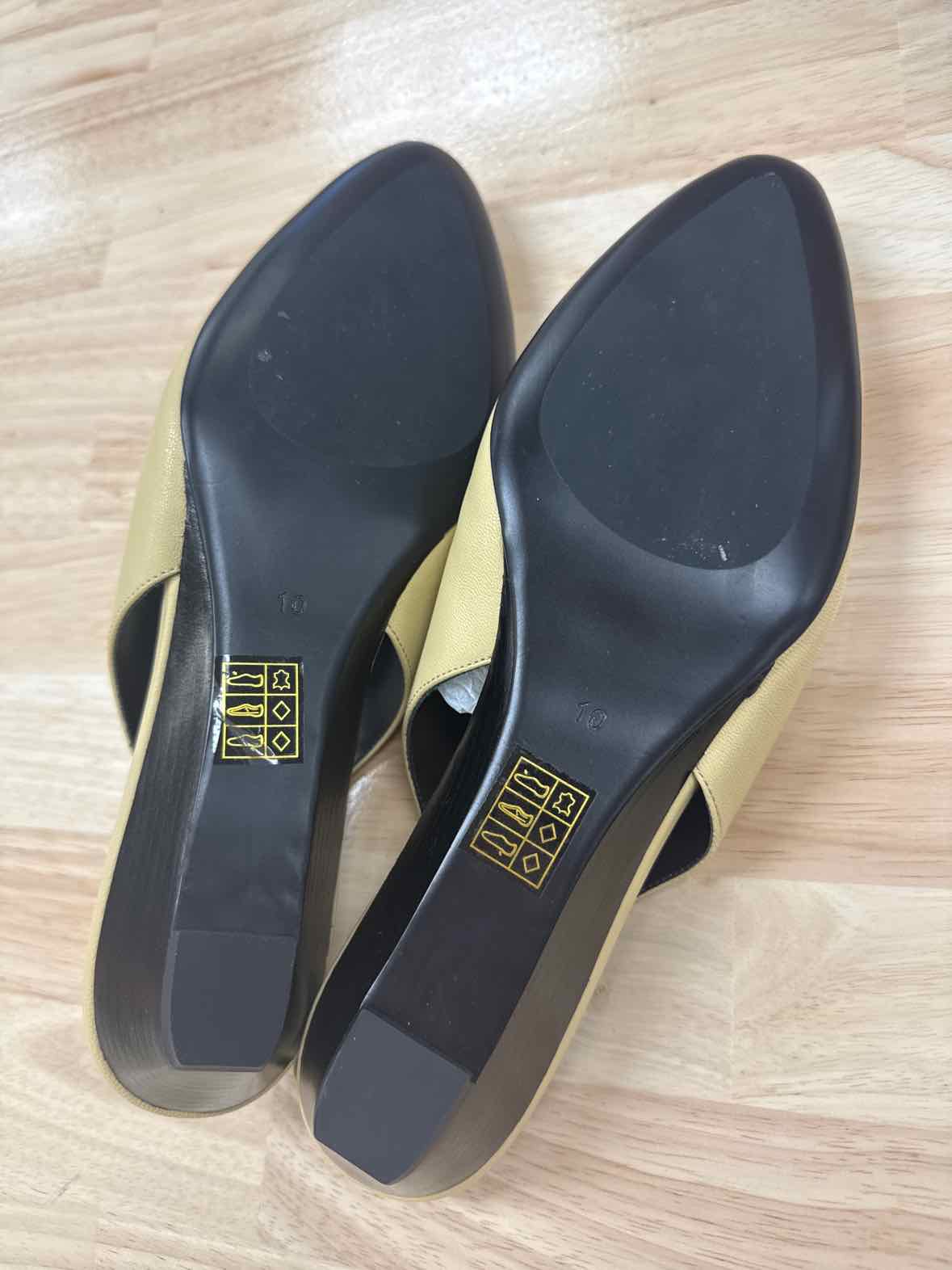 Jeffrey Campbell Size 10 Yellow Snoop Leather Slingbacks