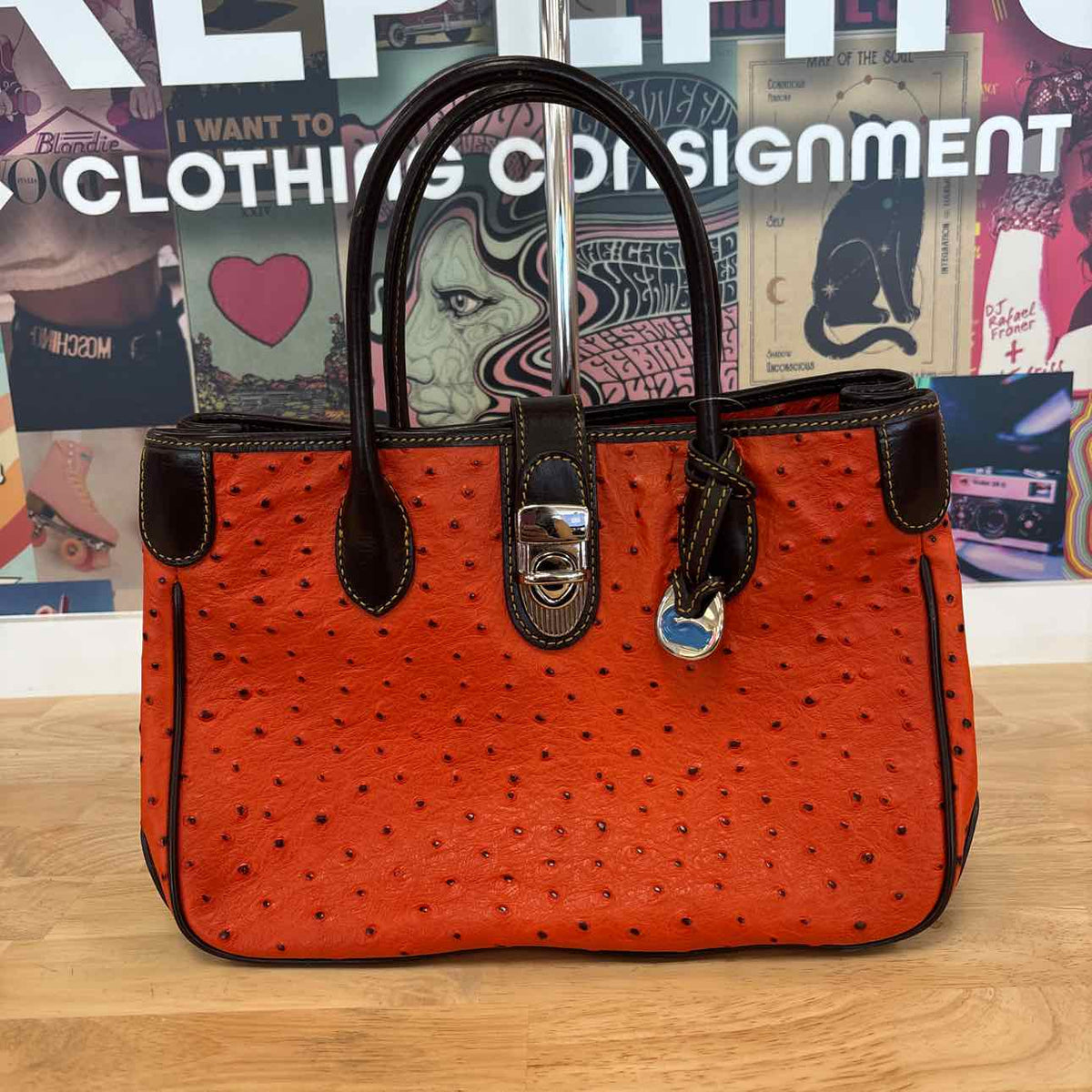Dooney & Bourke Orange & Brown Purse