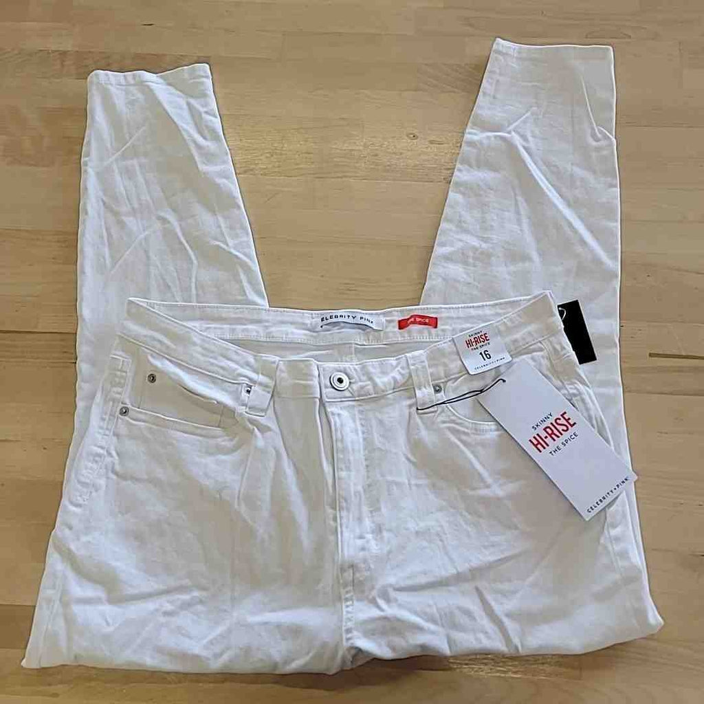 Celebrity pink Size 16 White Jeans  Skinny High Rise The Spice NWT