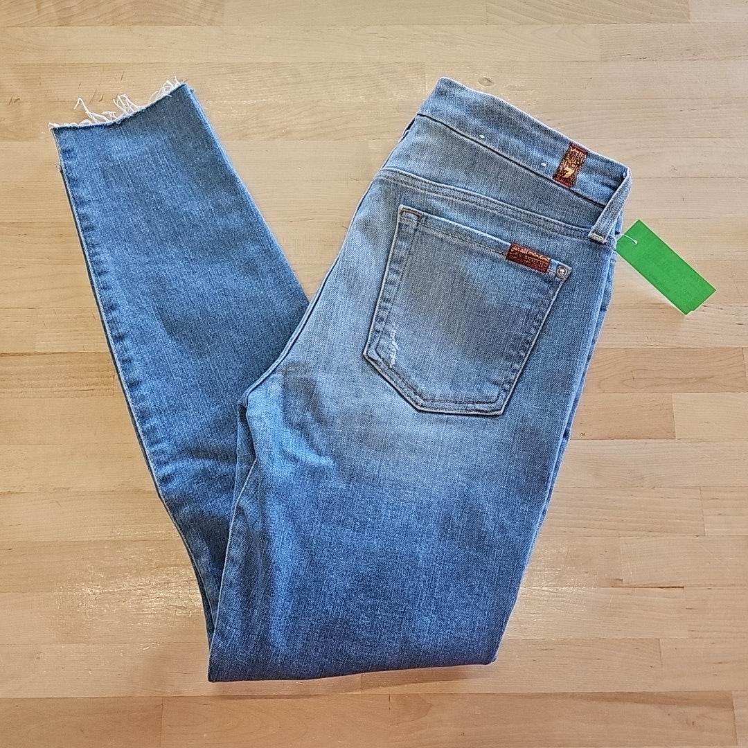 7 for all mankind Size 28 Blue Denim Preloved Jeans