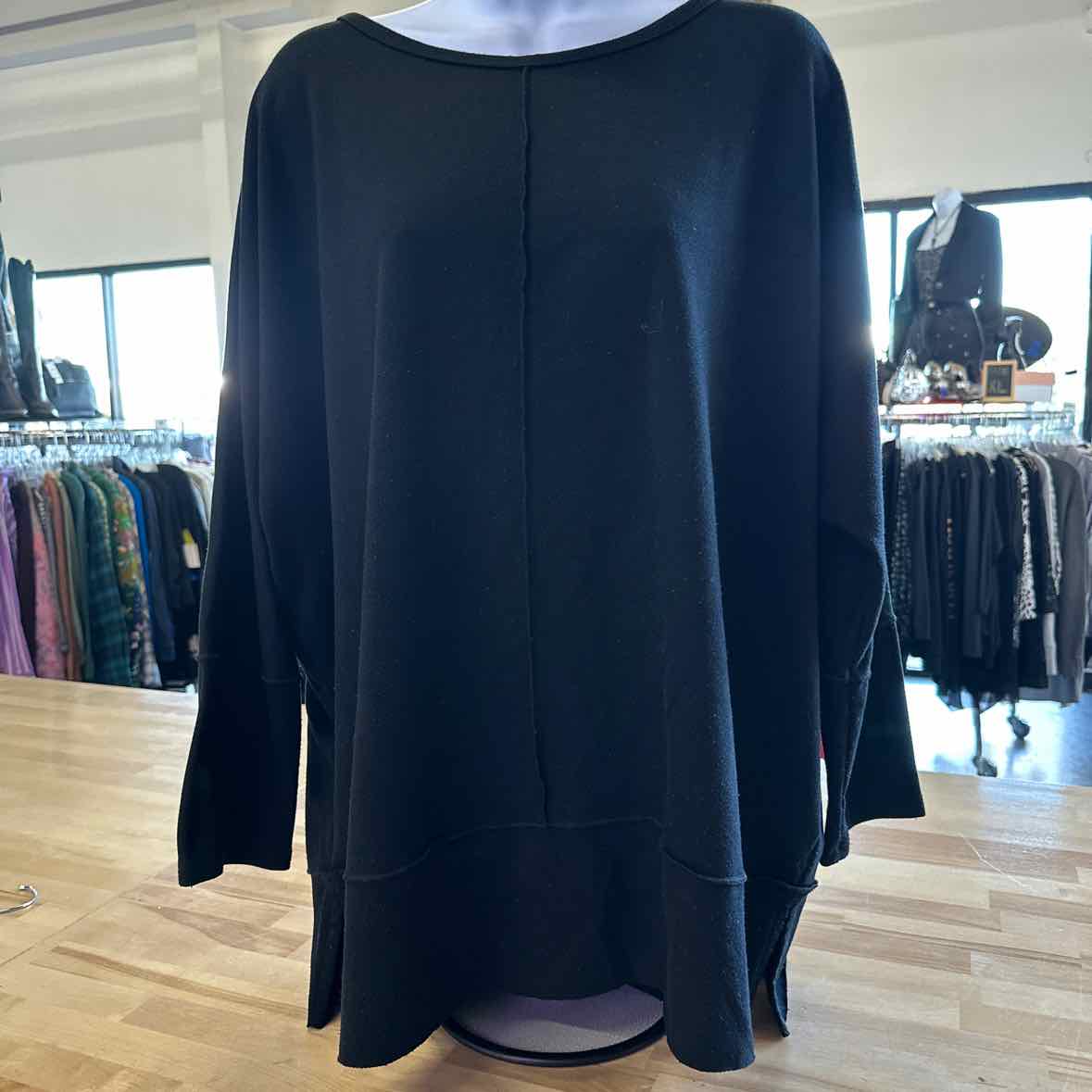 Spanx Size 1X Black Long Sleeve