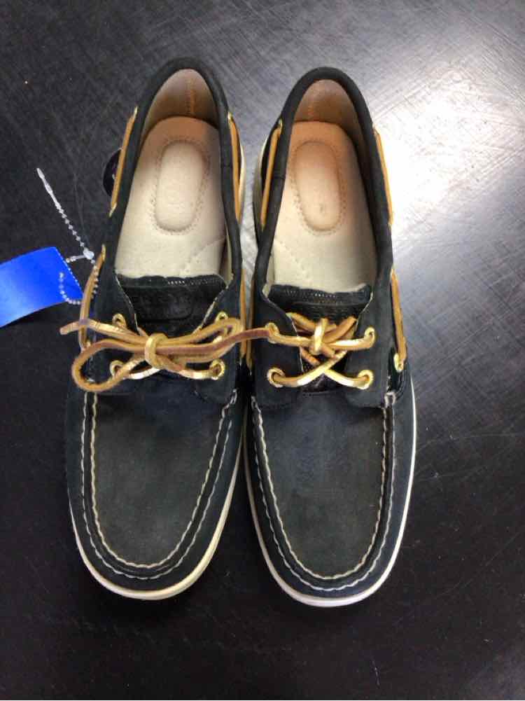Sperry Shoe Size 8 Black & Gold Sandals