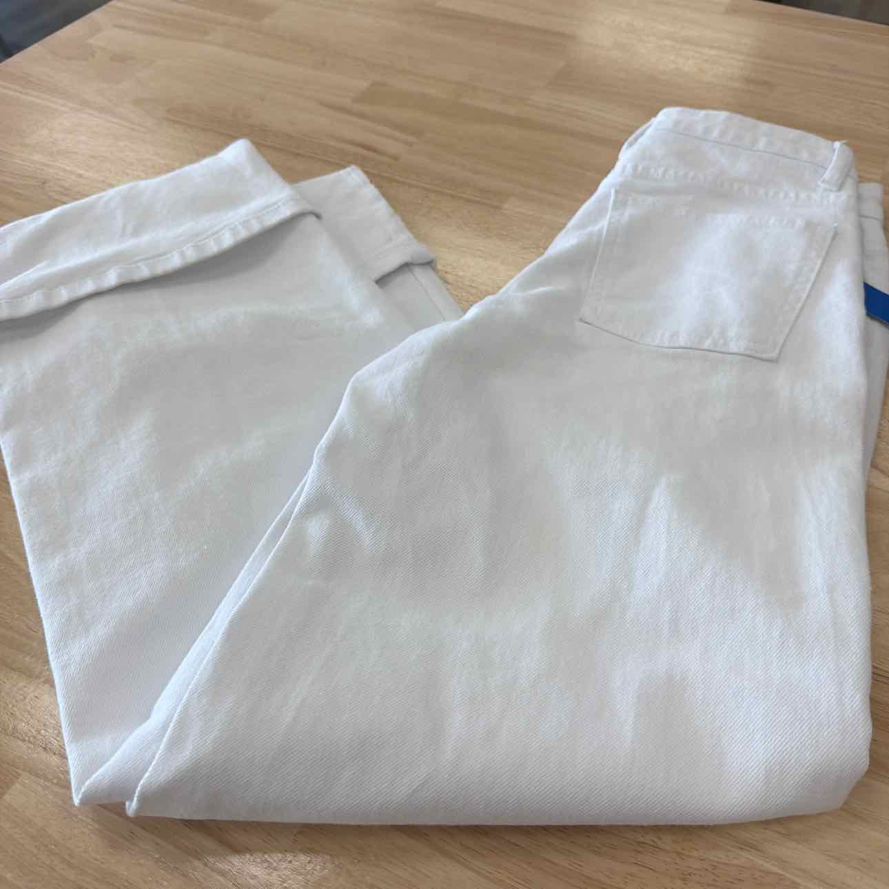 Steve Madden Size 24 Noeli Wide-Leg Cuffed Jeans - White