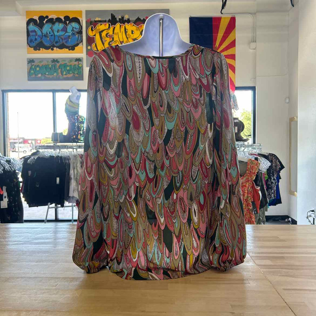 Eight Sixty Size L Multi-Color Preloved Blouse LS