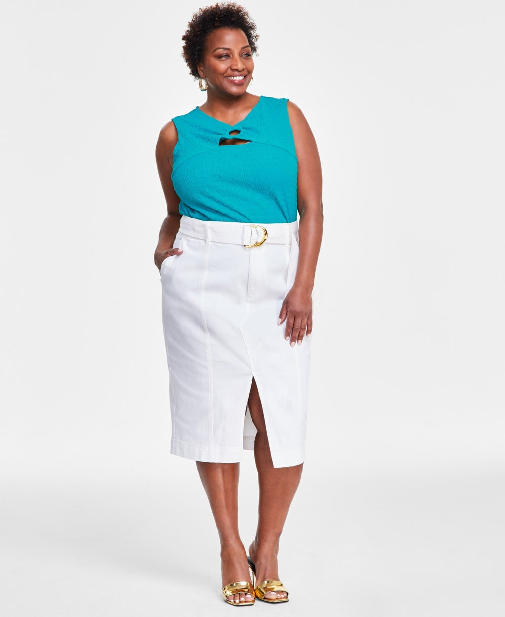 I.n.c. International Concepts Plus Size Denim Skirt
