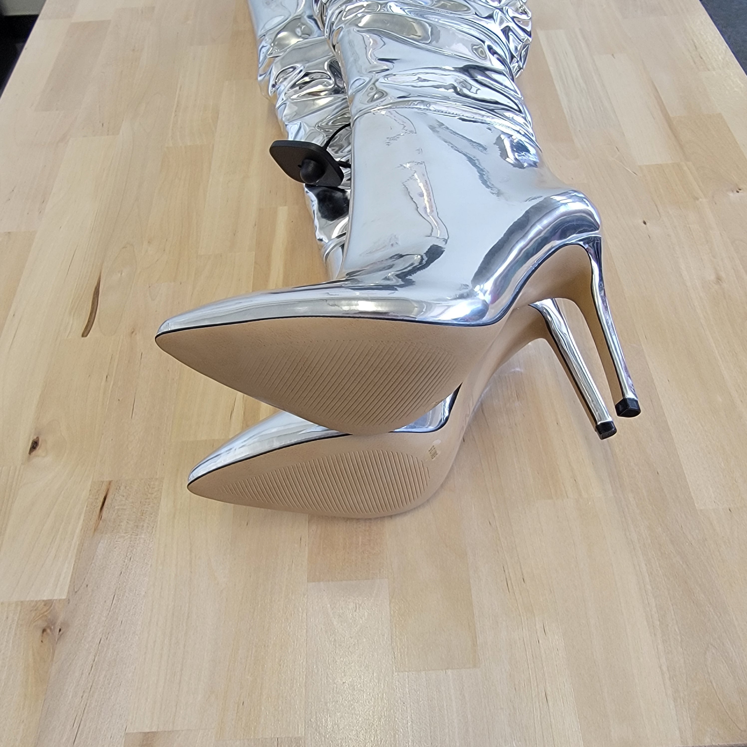 INC Silver Boots Sz 6.5