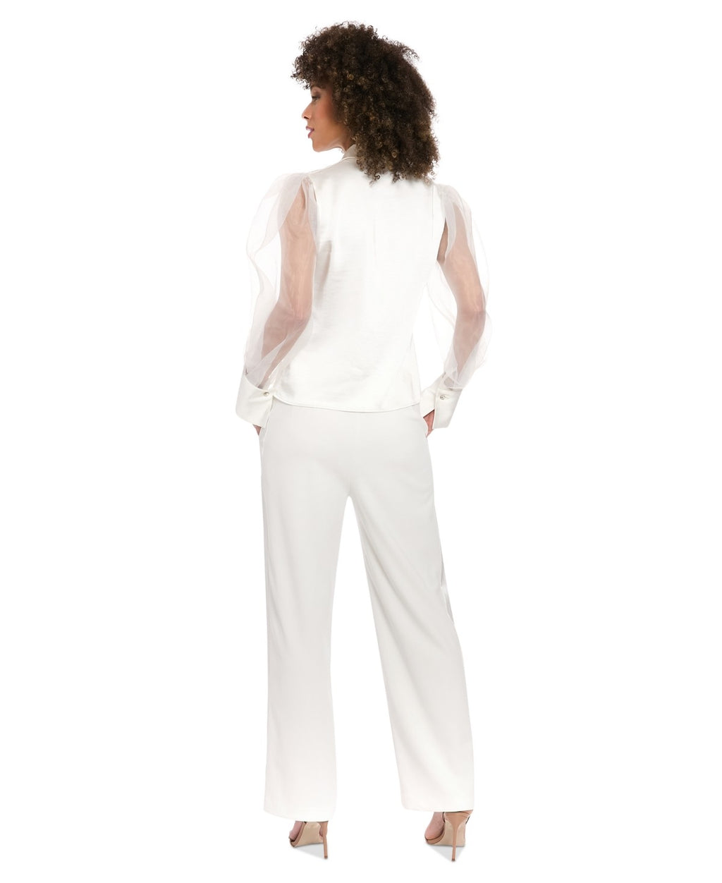 Muse Women's Straight-Leg Tuxedo Pants - Ivory