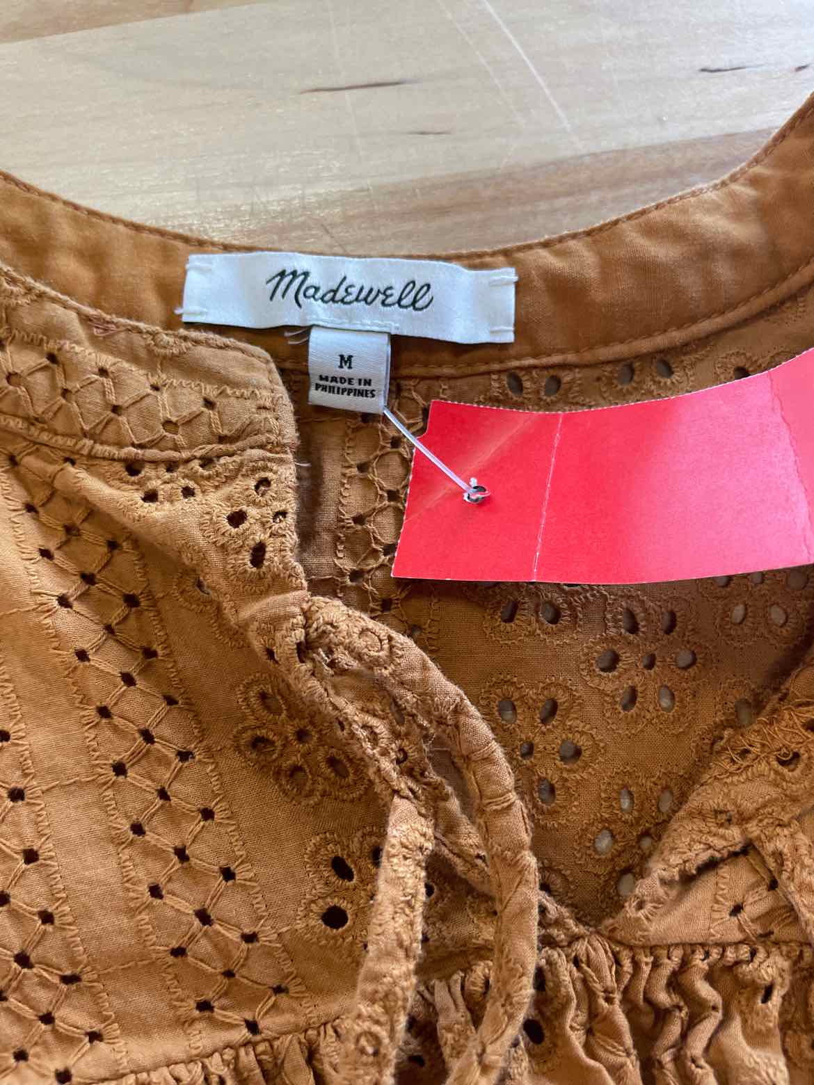 Madewell Size M Orange Shirt