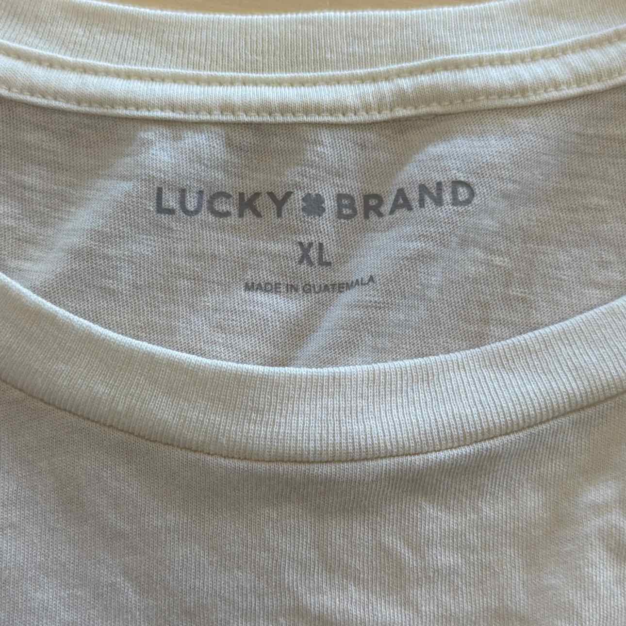 Lucky Brand Size XL Tan New T-shirt