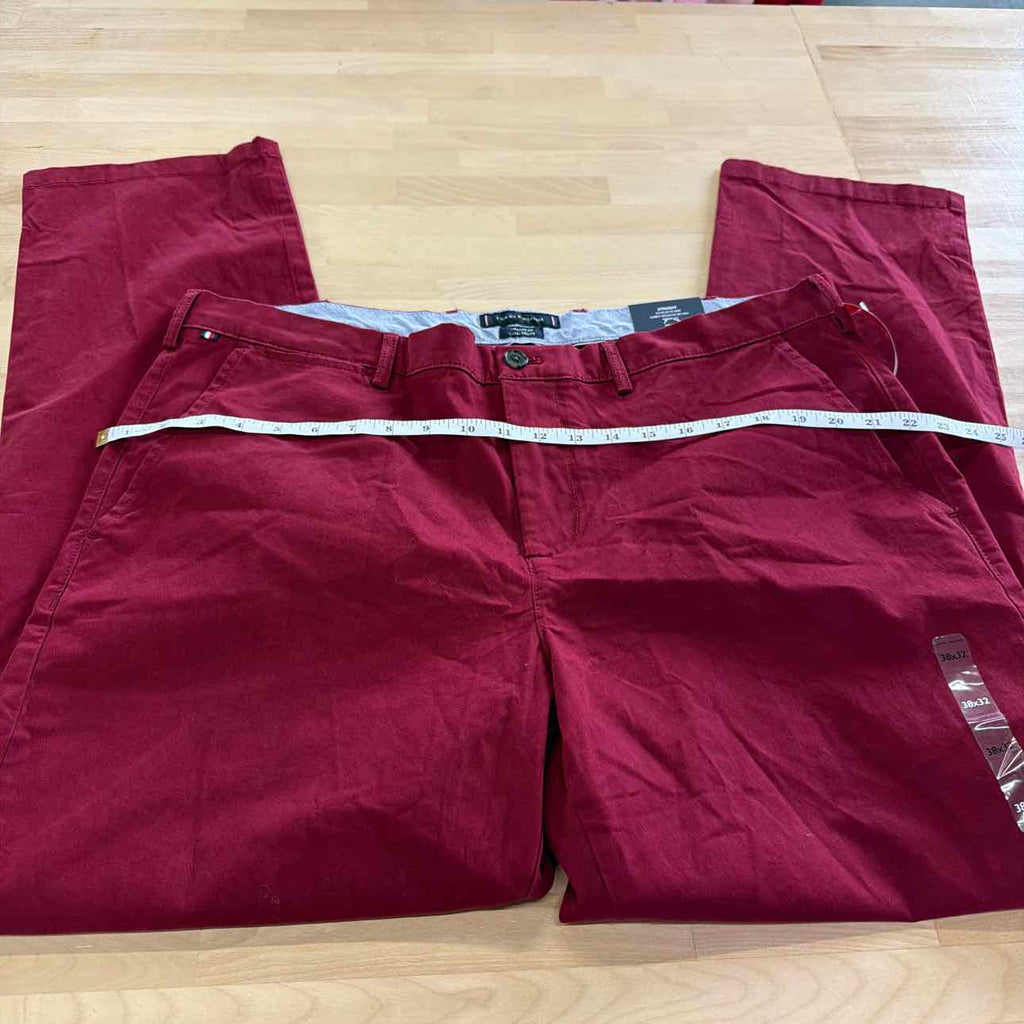 Tommy Hilfiger Men's Straight-Fit Denton Flex Chino Pants - Rouge