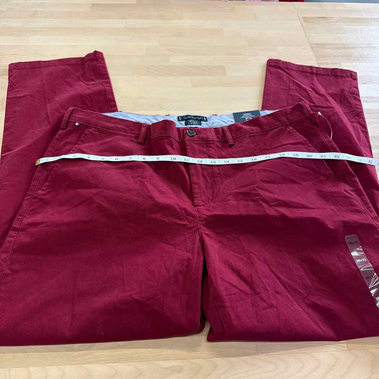 Tommy Hilfiger Men's Straight-Fit Denton Flex Chino Pants - Rouge