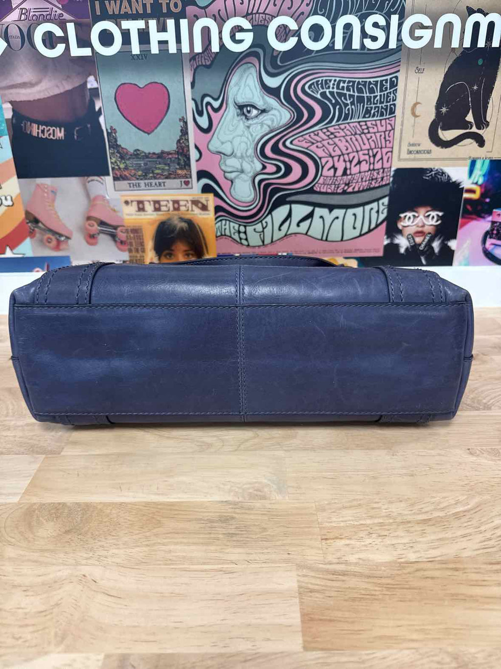 Frye Navy Preloved Handbag