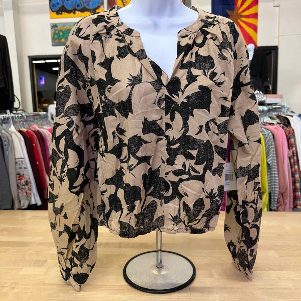 Ellen Tracy Women's Balloon Sleeve Cropped Top