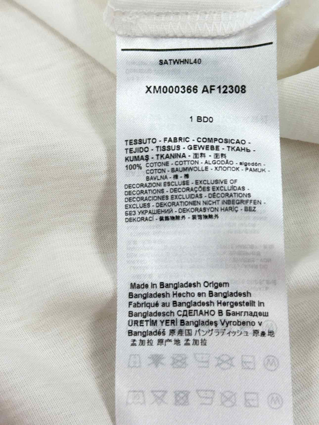 Armani Size M Off White New MENS T-shirt