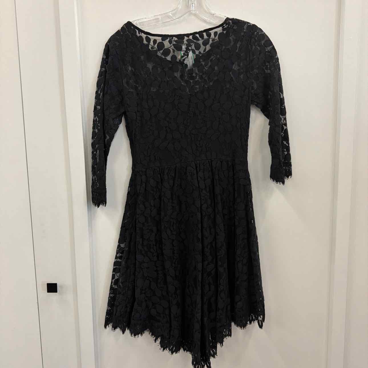 Free People Size 4 Black Lace Preloved Dress