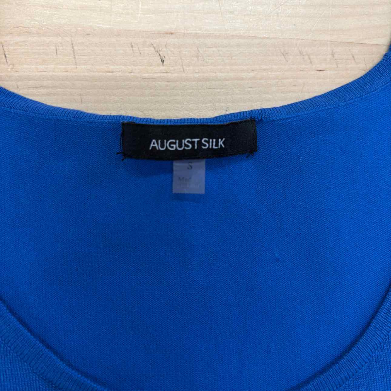 August Silk Size S Blue Preloved Tank