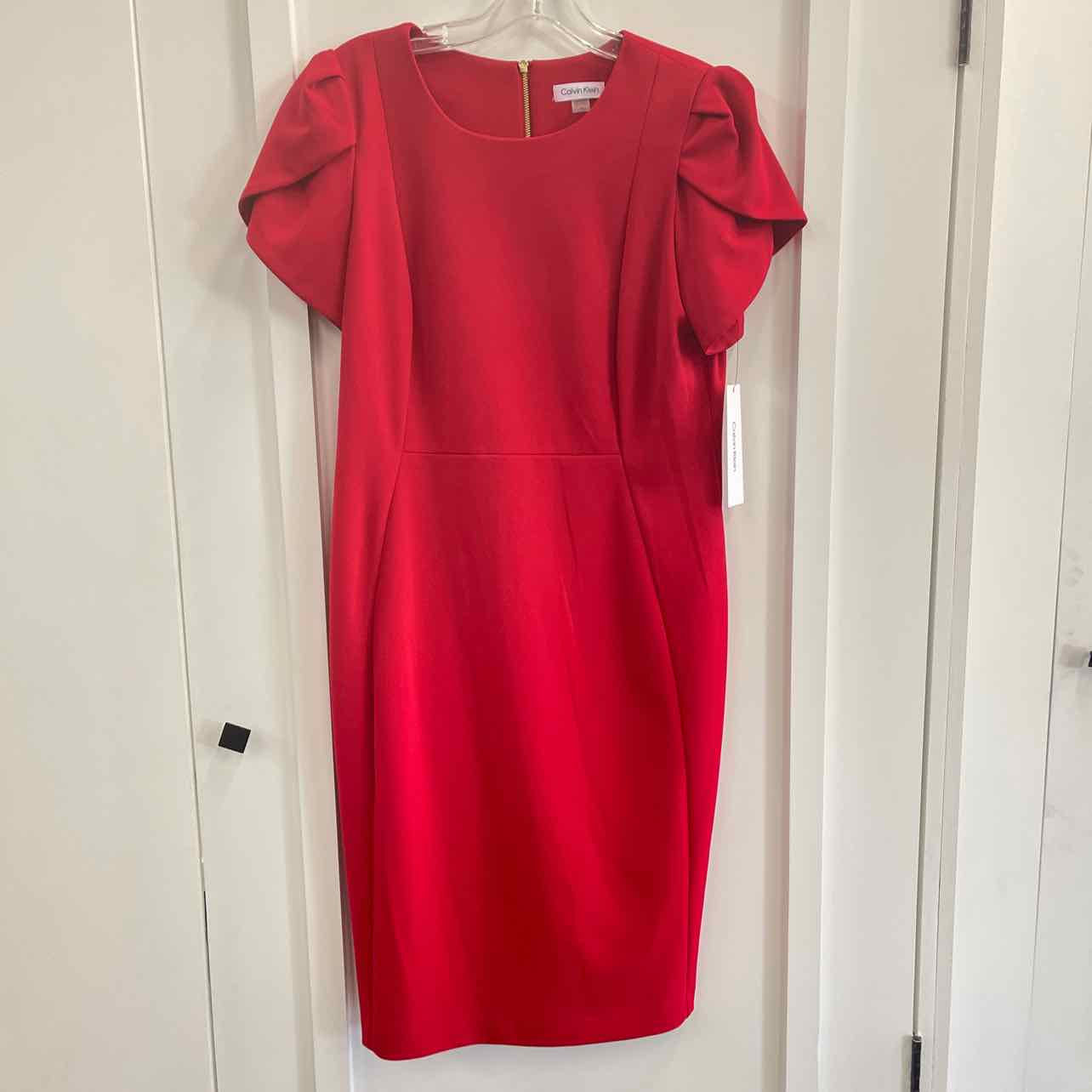 Calvin Klein Size 14 Red New Dress
