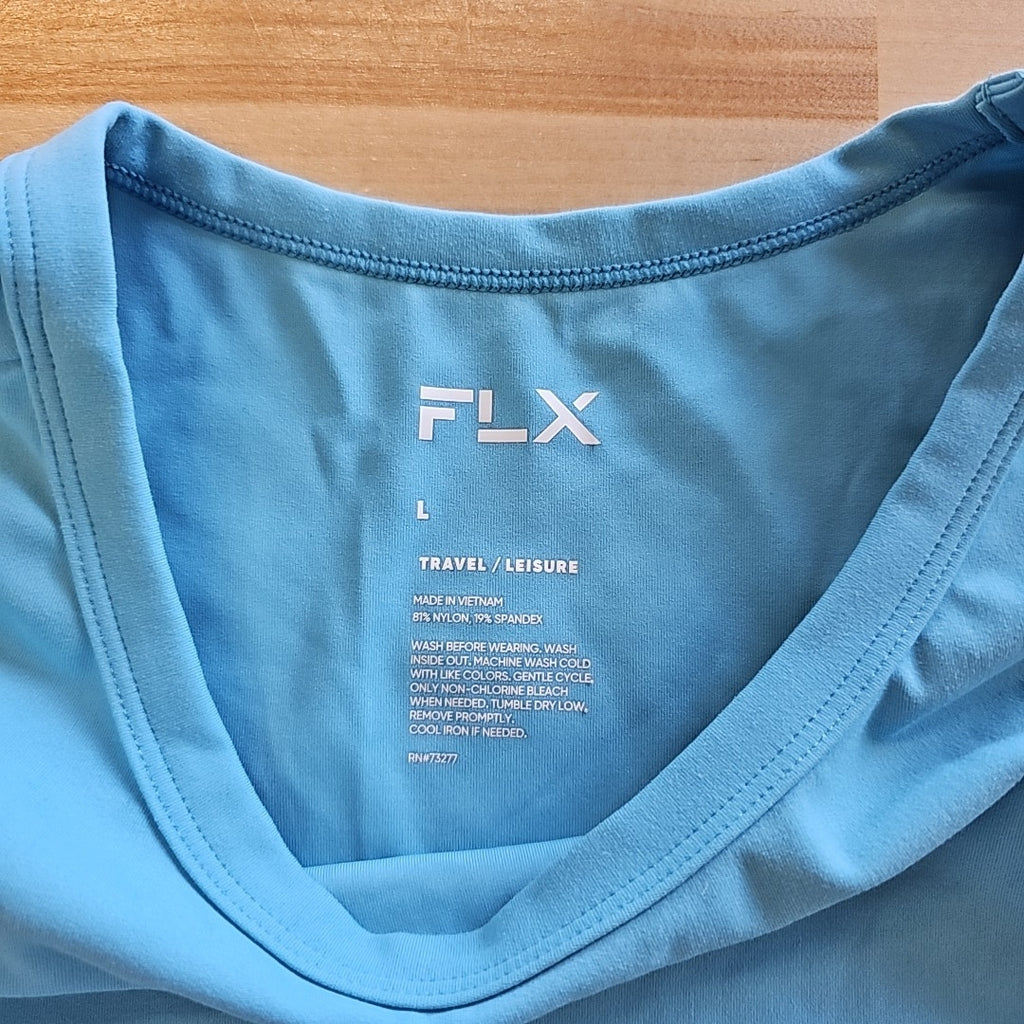 FLX Size L Blue Athletic Tee