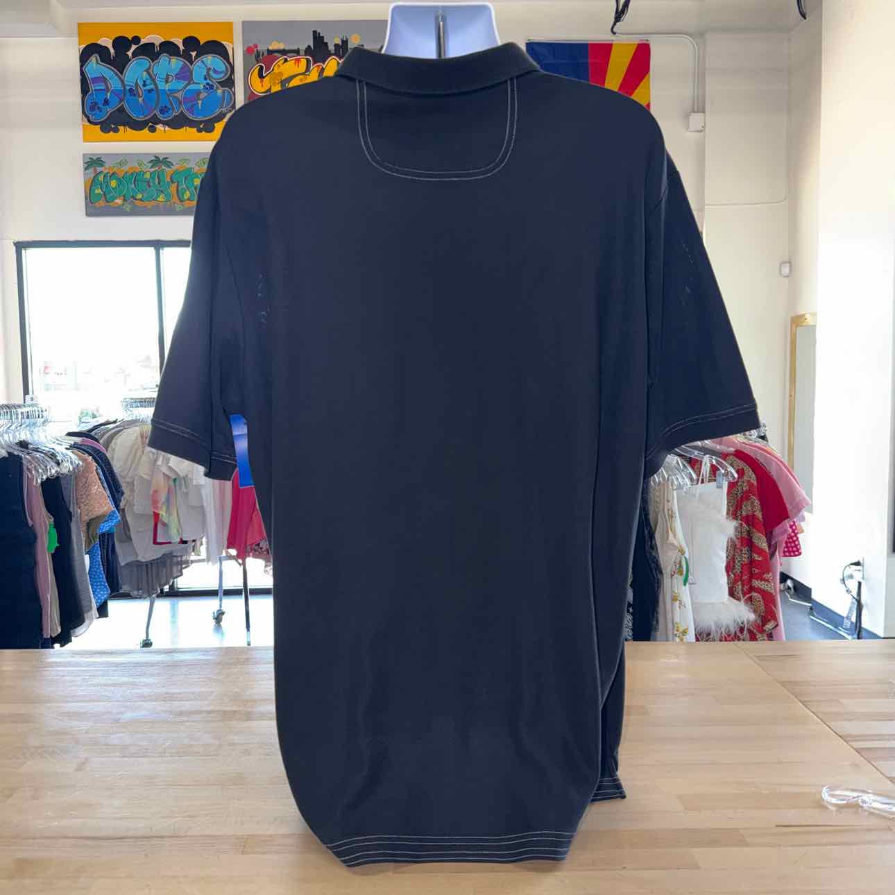 Tommy Bahama Size 2XL Black Preloved MENS Polo