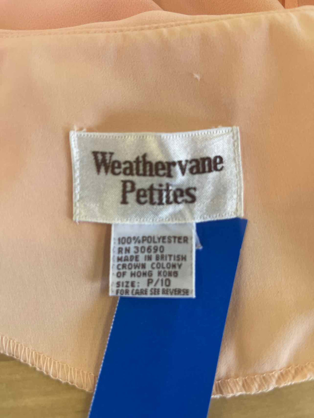 Weathervane Petites Size 10P Peach Preloved Button Down SS