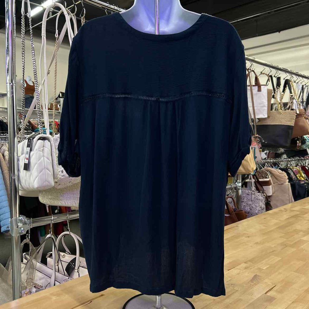 Market & Spruce Size XXL Navy Blouse