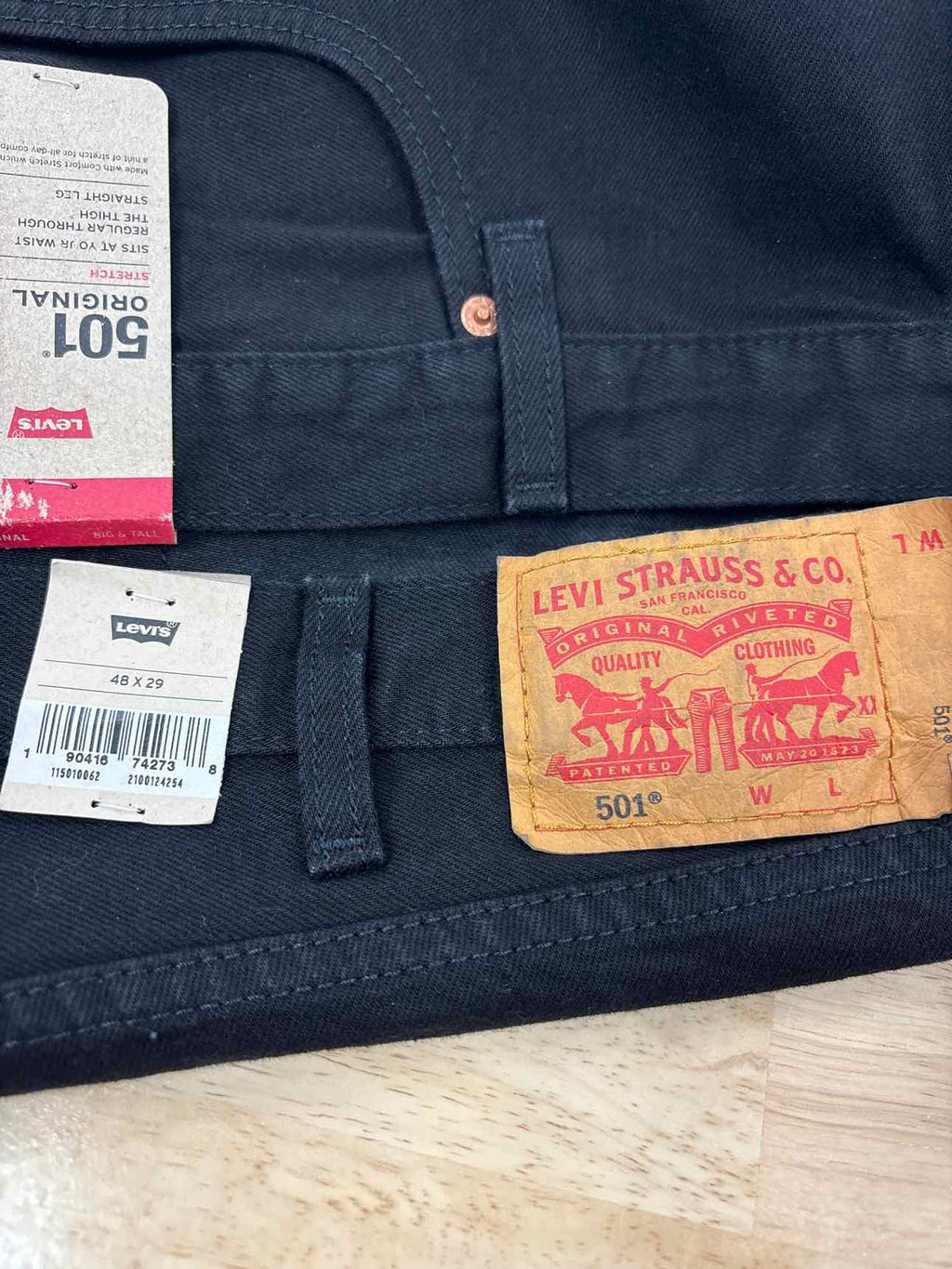 Levi's Size 48x29 Big & Tall Levi'sÂ® 501Â® Original Shrink-to-Fitâ„¢ Jeans