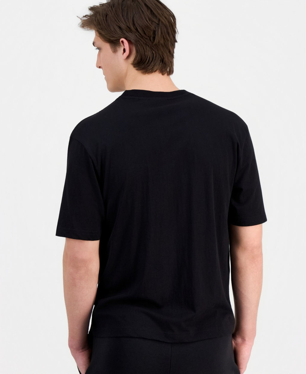 HUGO Size L Nayonix Crewneck T-Shirt - Black