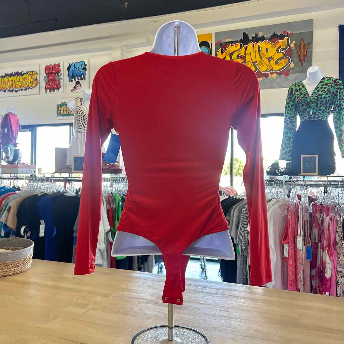Pumiey Size XS Red Preloved Bodysuit