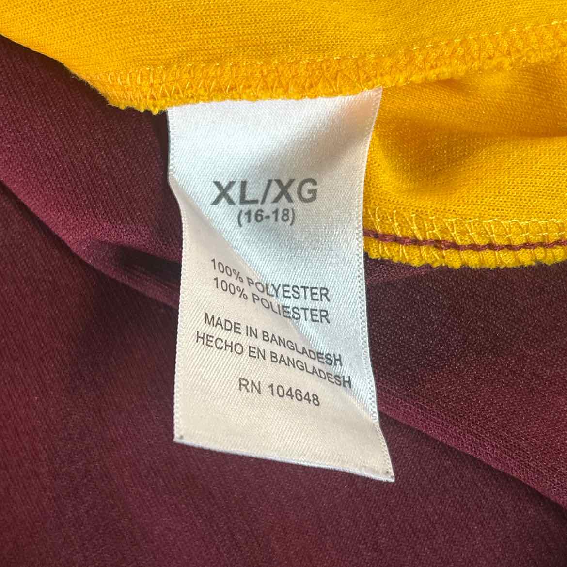 Knights Size XL Maroon Jade Preloved Athletic Tee