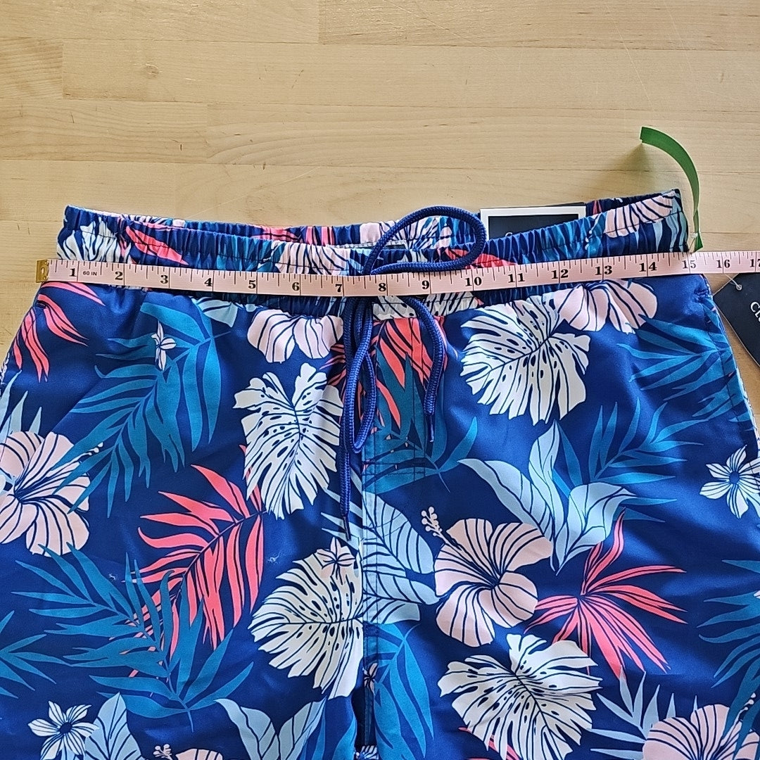 Club Room Men's Hibiscus Floral Print 7" Swim Trunks