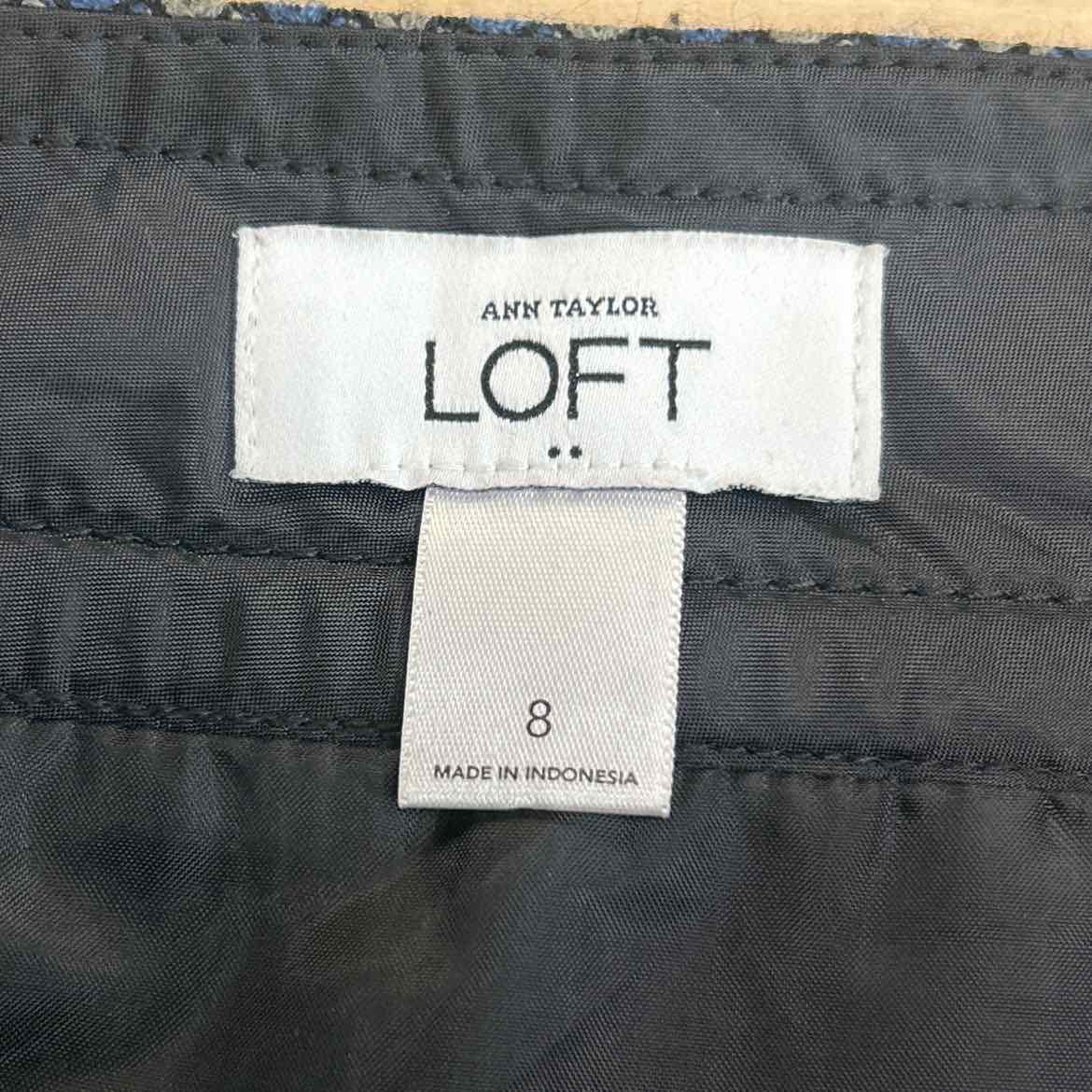 Loft Size 8 Blue Brown Preloved Skirt
