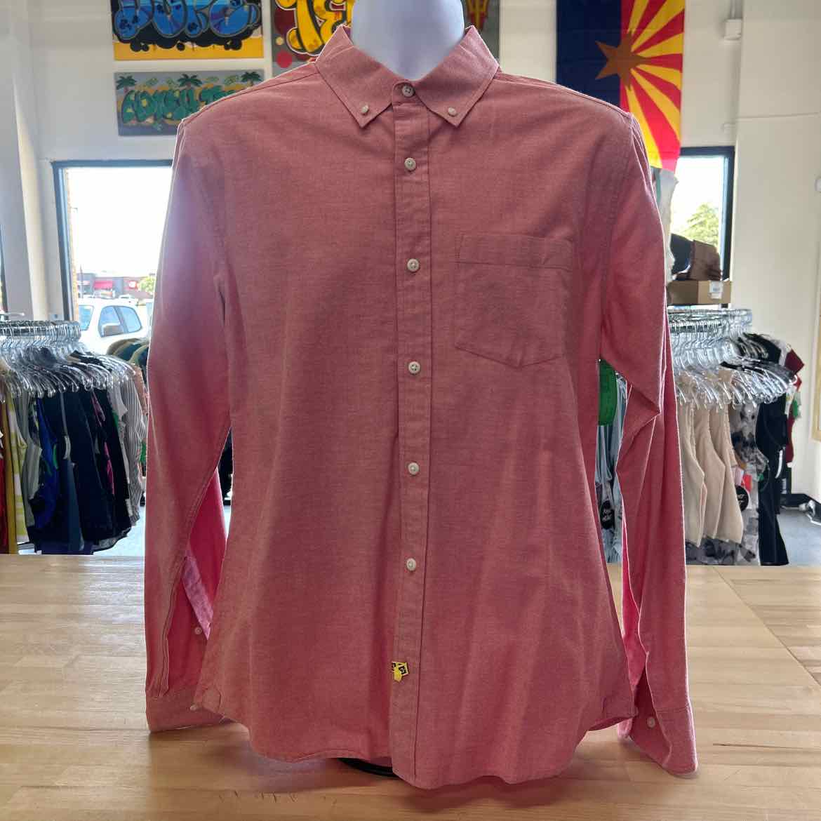 Hawker Rye Size M Pink Preloved Button Down LS
