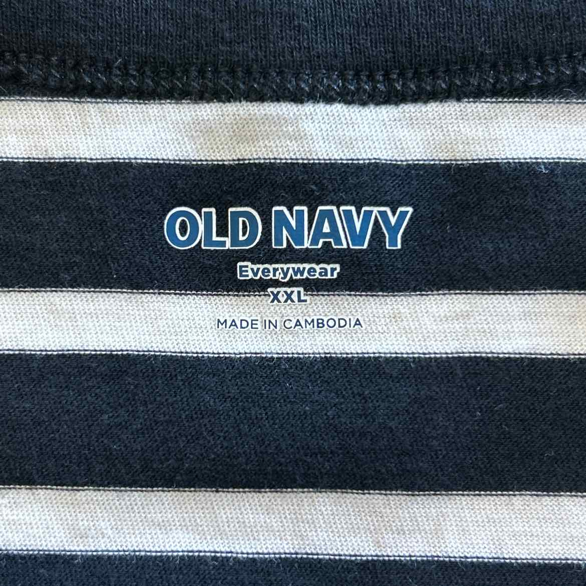 Old Navy Size XXL BLACK & WHITE Long Sleeve