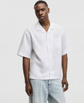 Mode Of One Size XL Men's Boxy-Fit Short-Sleeve Linen Camp Shirt
