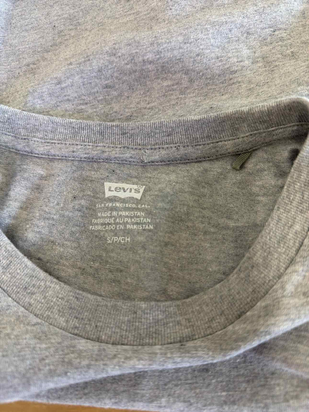 Levi's Size S Gray Preloved T-Shirt SS