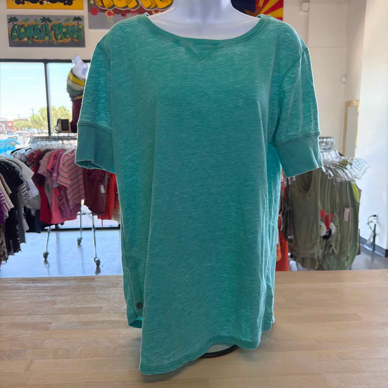 Jane & Delancey Size S Teal New Blouse LS