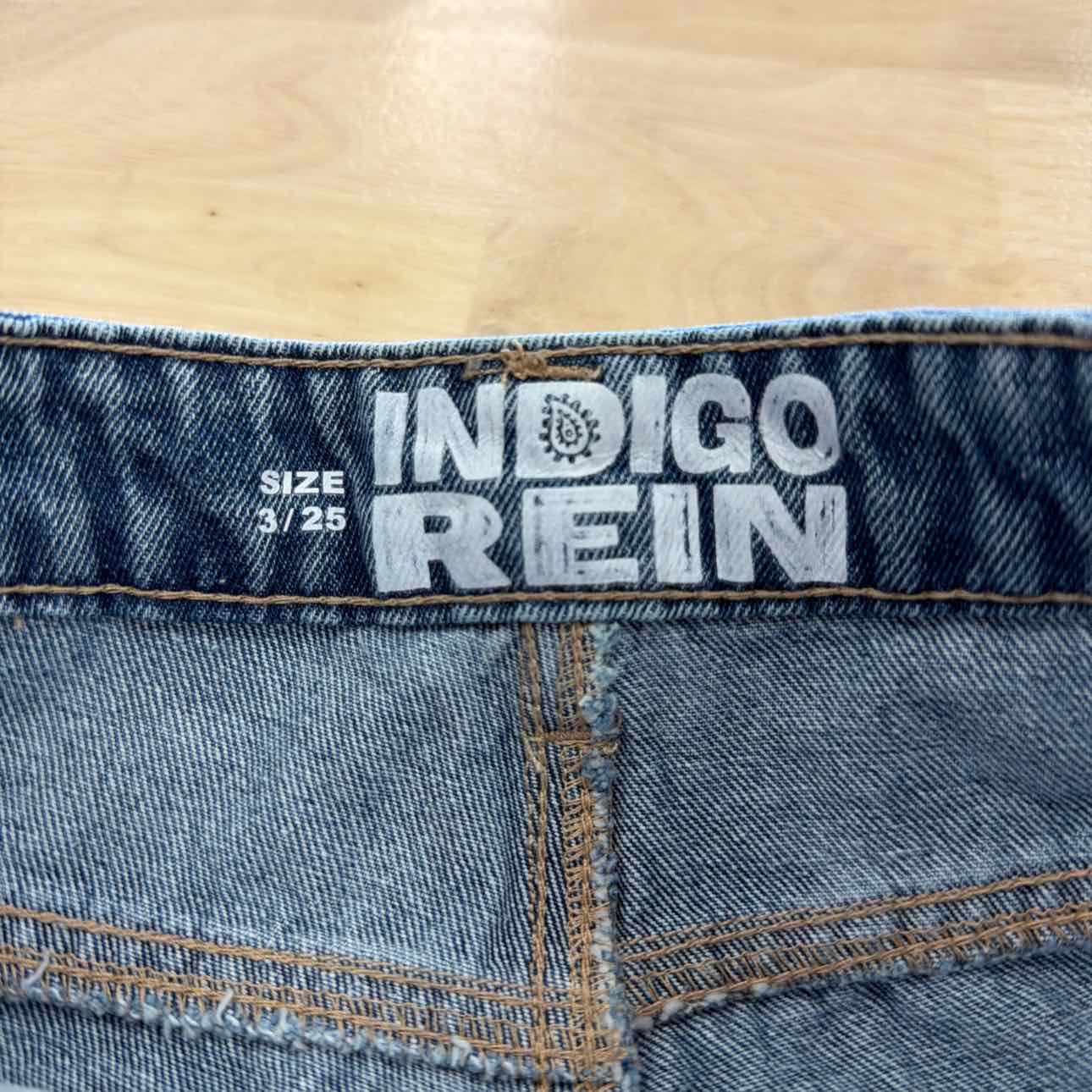 Indigo Rain Women Size 25 Blue New Shorts Cargo Denim Jorts