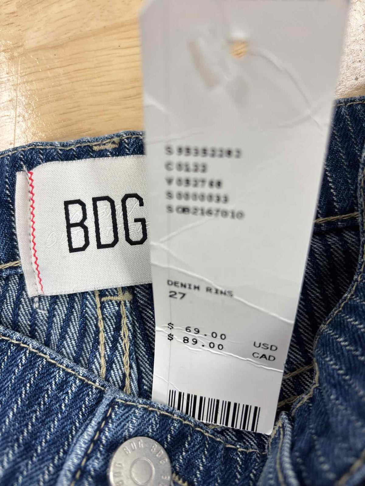 BDG Size 27 Blue Denim New Jeans