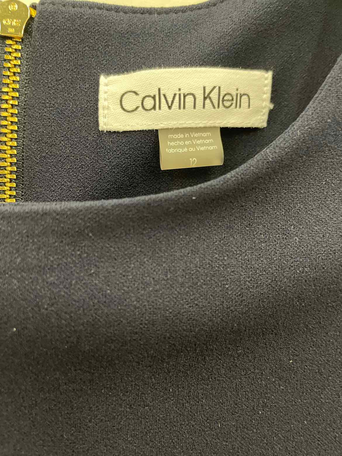 Calvin Klein Size 12 Blue Dress