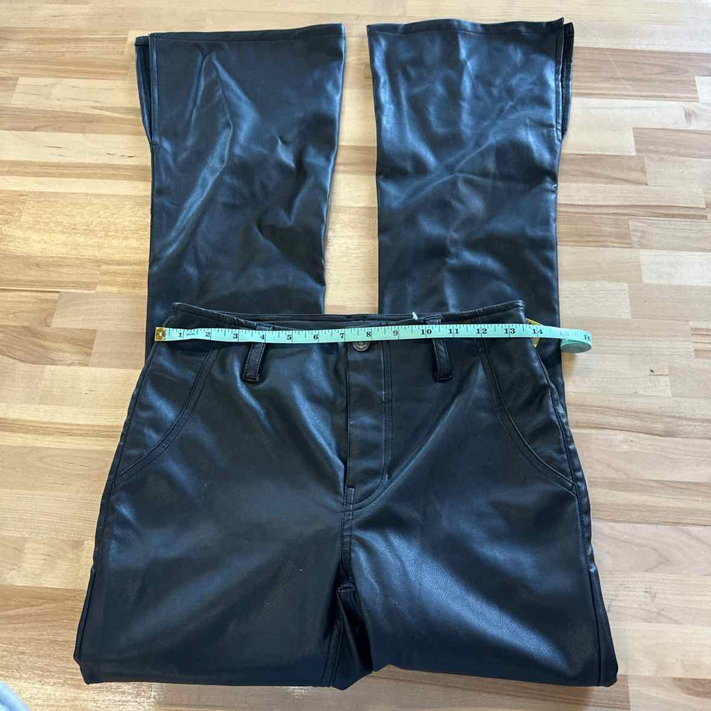 Free People Size 26 Black Leather New Pants