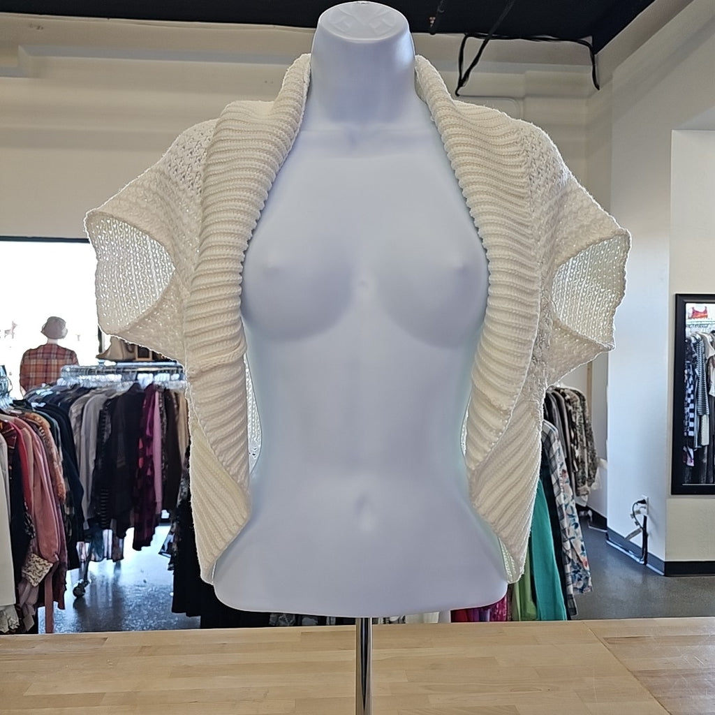 Bask Size M White Cardigan