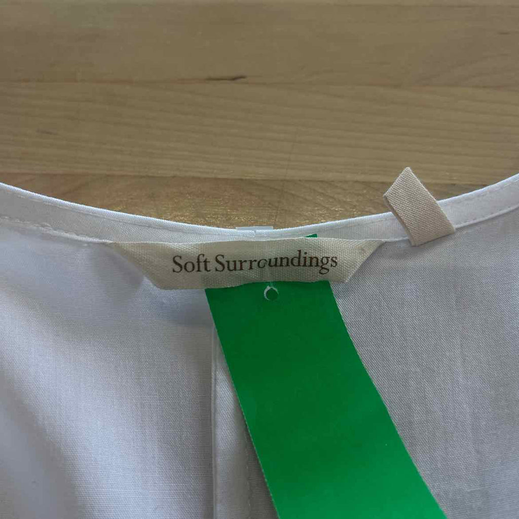 Soft Surroundings Size L White Preloved Blouse LS
