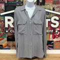 zara Size L Blue White Preloved Button Down LS