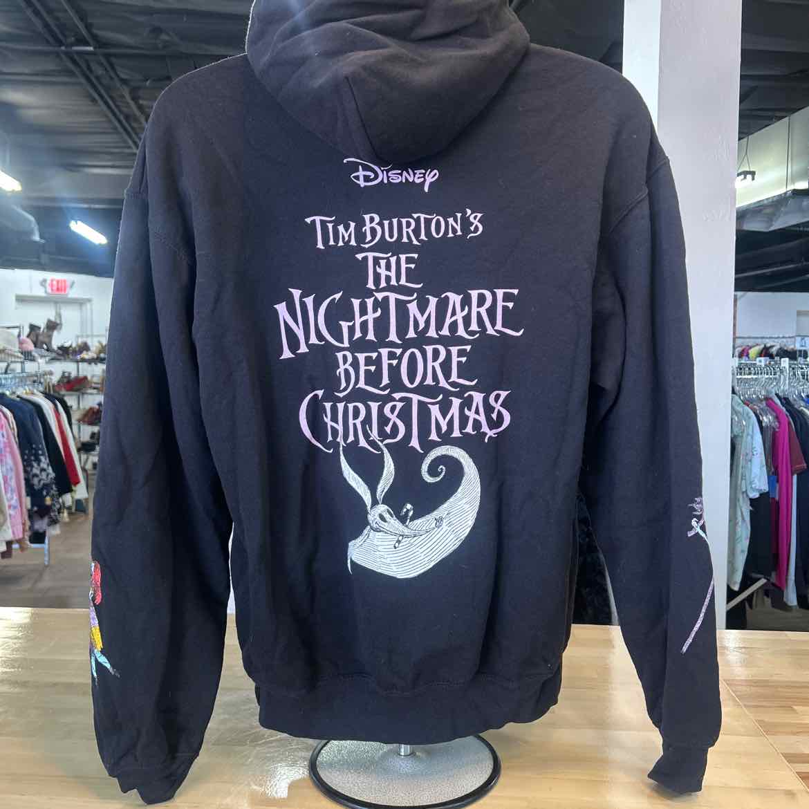 Disney Size L Black Preloved Hoodie
