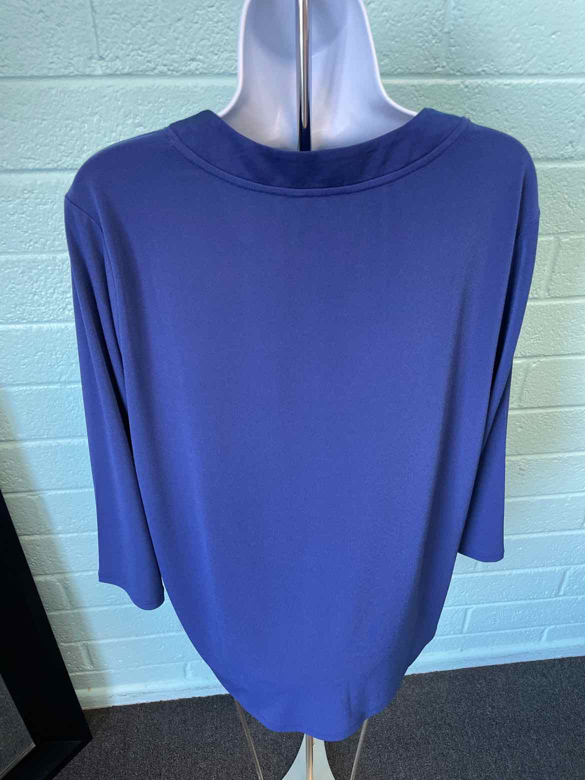 Banana Republic Size L Blue Blouse V Neck