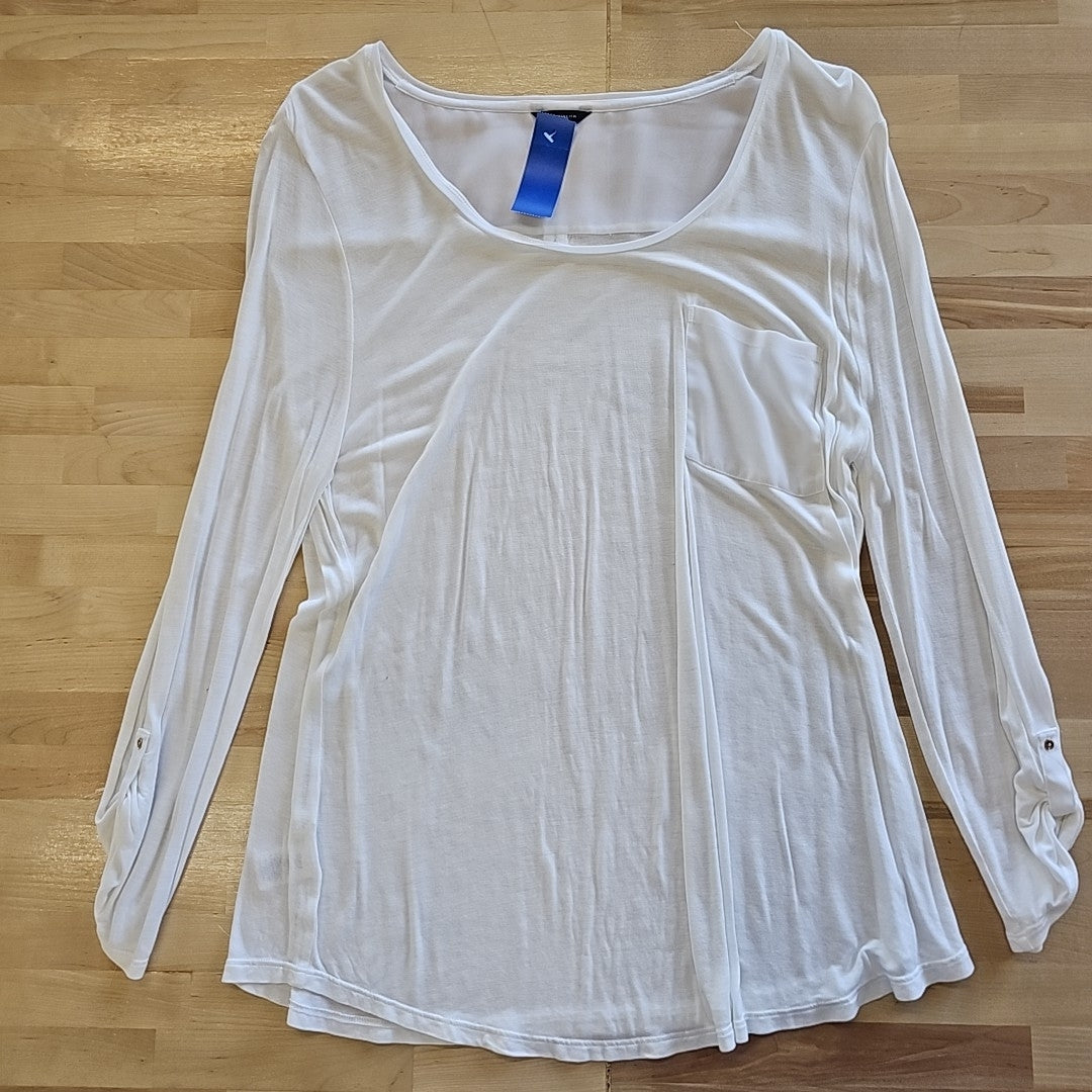 Ann Taylor Size XL White Long Sleeve